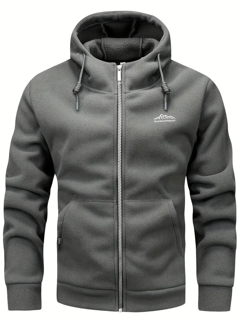 Caleb - Veste polaire chaude à capuche pour hommes