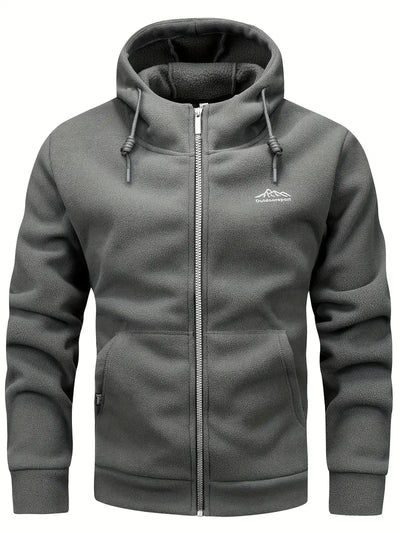 Caleb - Veste polaire chaude à capuche pour hommes