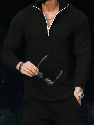 Major - Pull sportif en tricot de couleur unie pour hommes