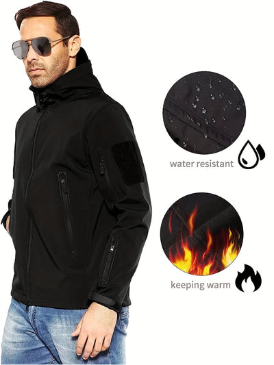 Leandro - Men's Softshell Jacket - Veste d'extérieur coupe-vent, déperlante et respirante