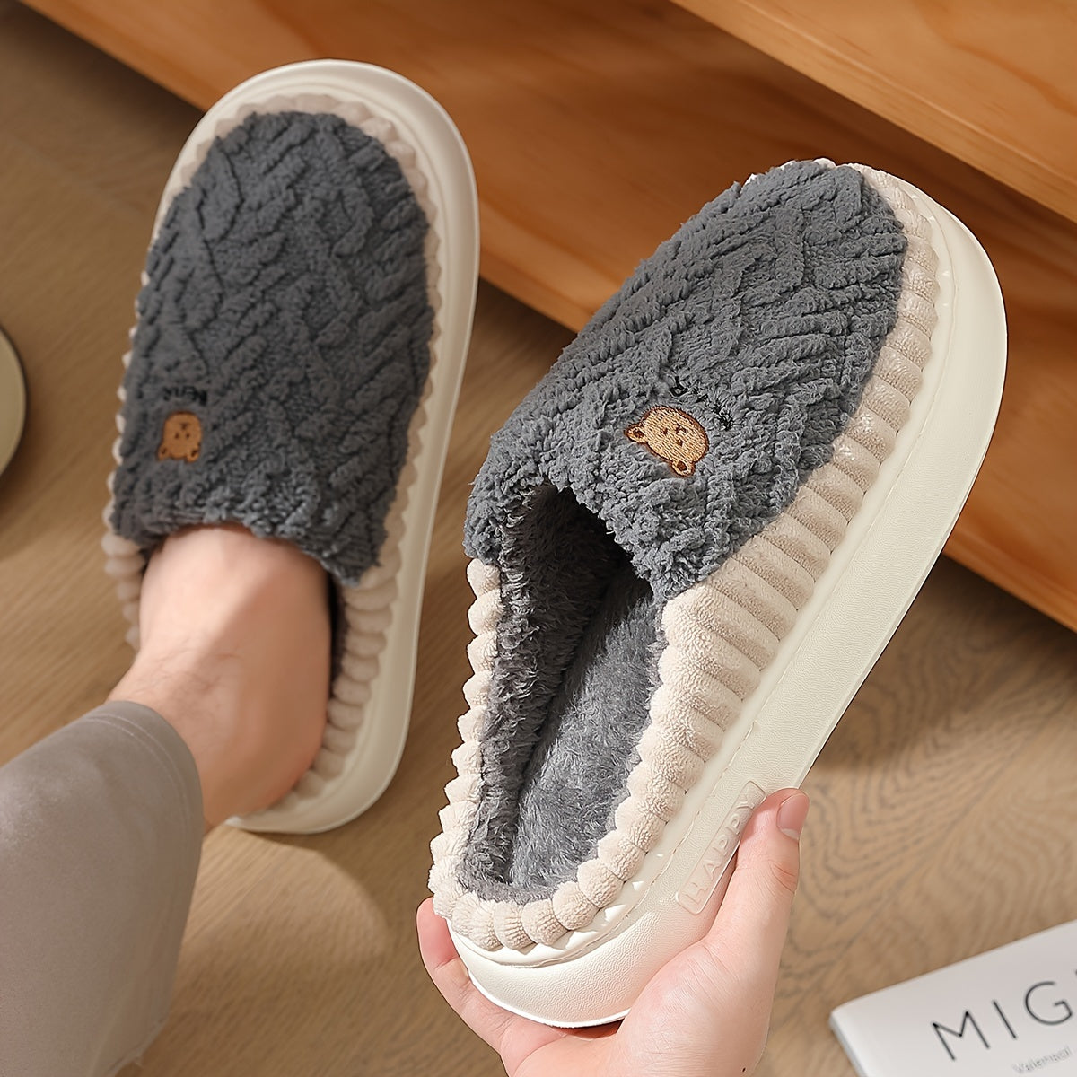Ridge - Pantoufles chaudes et confortables pour hommes