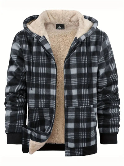 Veste d’hiver pour homme à motif carreaux parfaite pour un style tendance et confortable