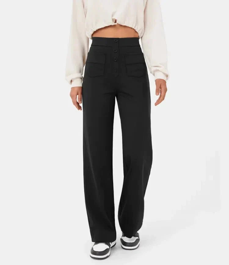 Brooklynn - Pantalon élastique à taille haute