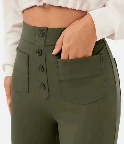 Brooklynn - Pantalon élastique à taille haute