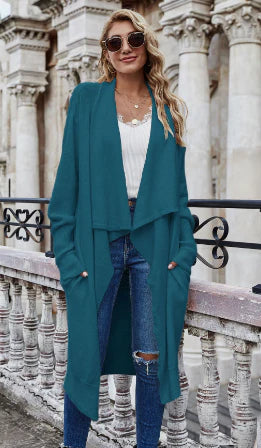 Angélique™ | Cardigan en maille avec col drapé