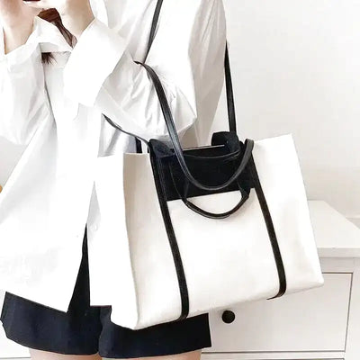 Elora - Sac à Main Cabas en Toile Bandoulière