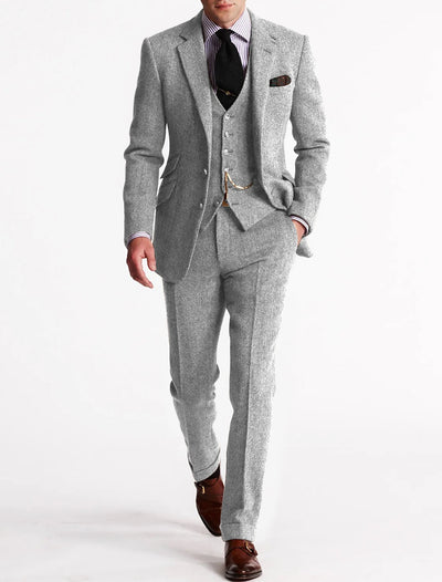 Brady - Costumes de smoking trois pièces en tweed traditionnel pour hommes