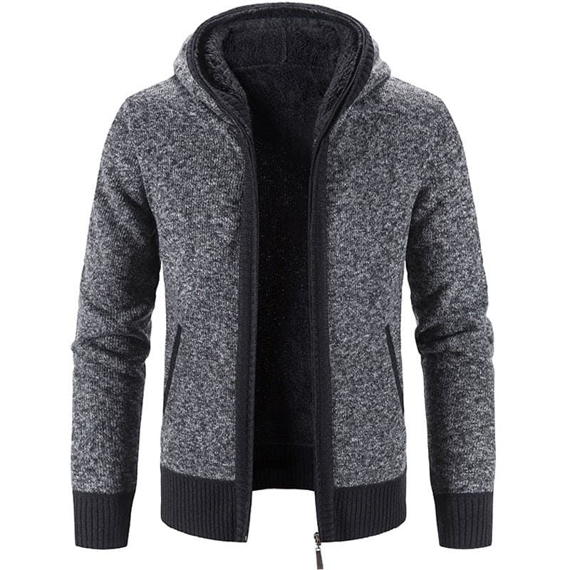 Jimena - Gilet homme en tricot épais avec fourrure et polaire