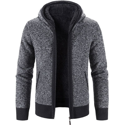 Jimena - Gilet homme en tricot épais avec fourrure et polaire