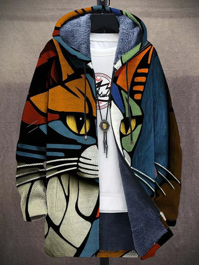 Benoit - Veste chaude à motif de chat