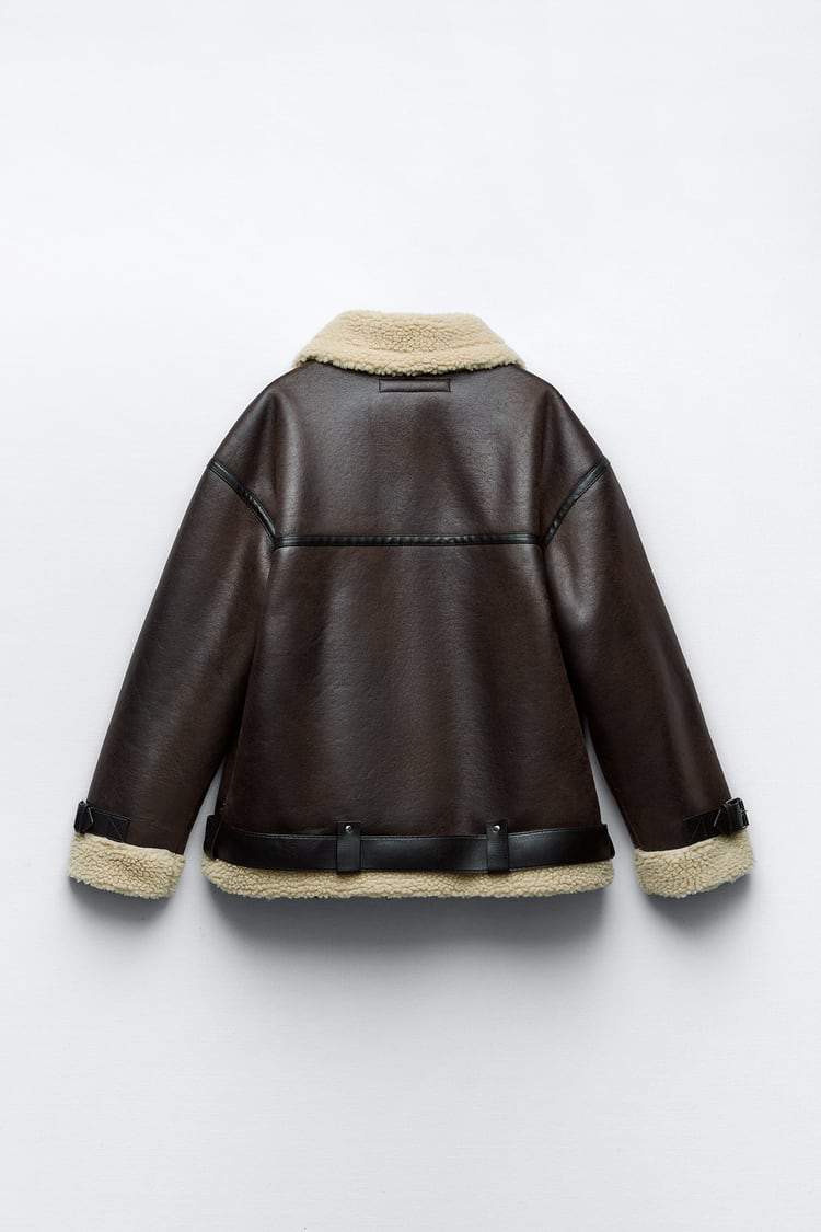 Nilam | Veste d'hiver en simili cuir pour femmes