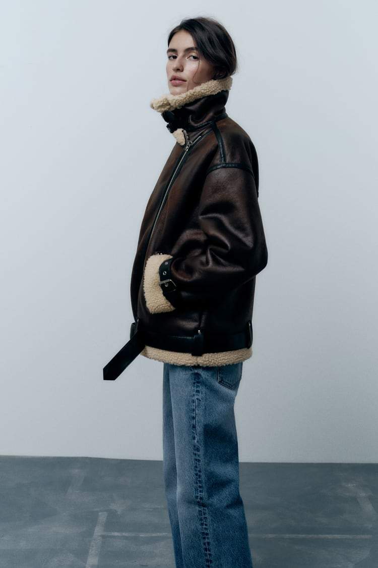Nilam | Veste d'hiver en simili cuir pour femmes