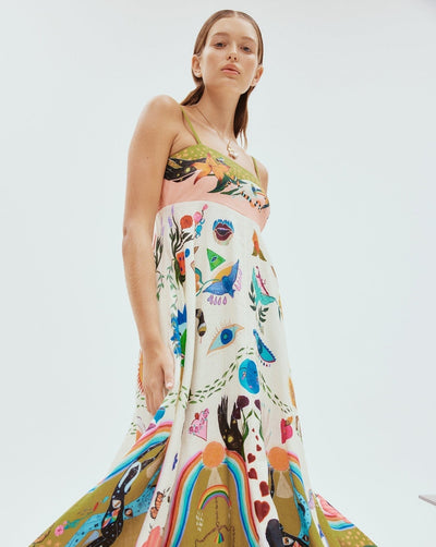 Idolda | Swing Dress with Graffiti for Women