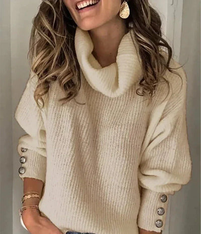 Ashley -Pull léger à col roulé pour femmes