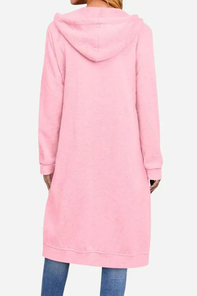ALDA | Sweat à capuche long zippé