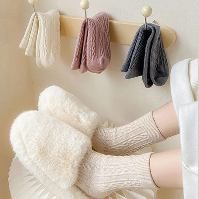 3 paires/ensemble Chaussettes en laine de cachemire pour femmes