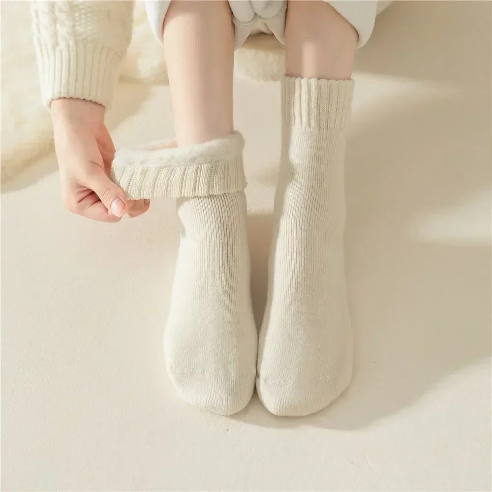 3 paires de chaussettes épaisses en laine pour femmes
