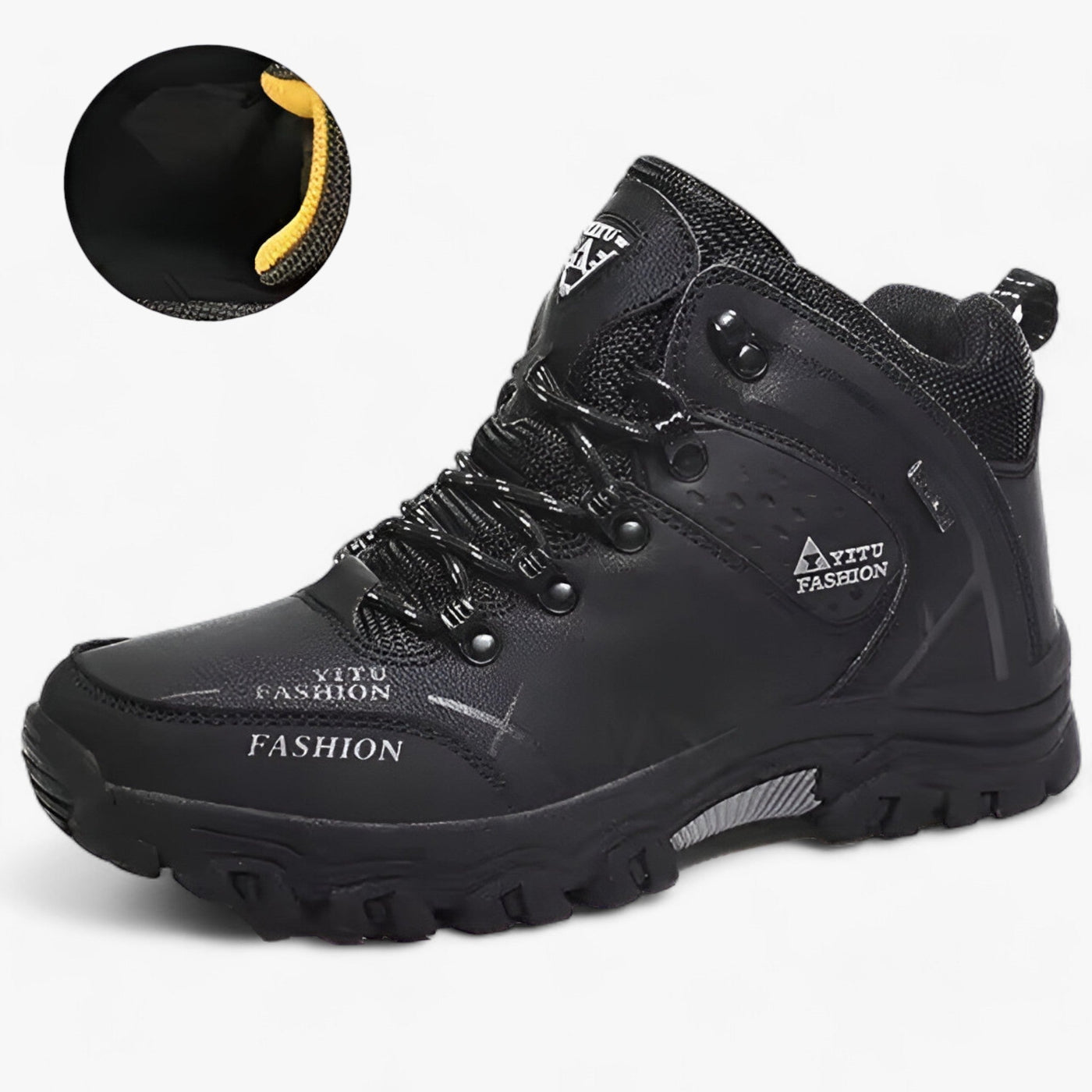 Elian - Bottes de neige en cuir Imperméables et chaudes pour l'hiver