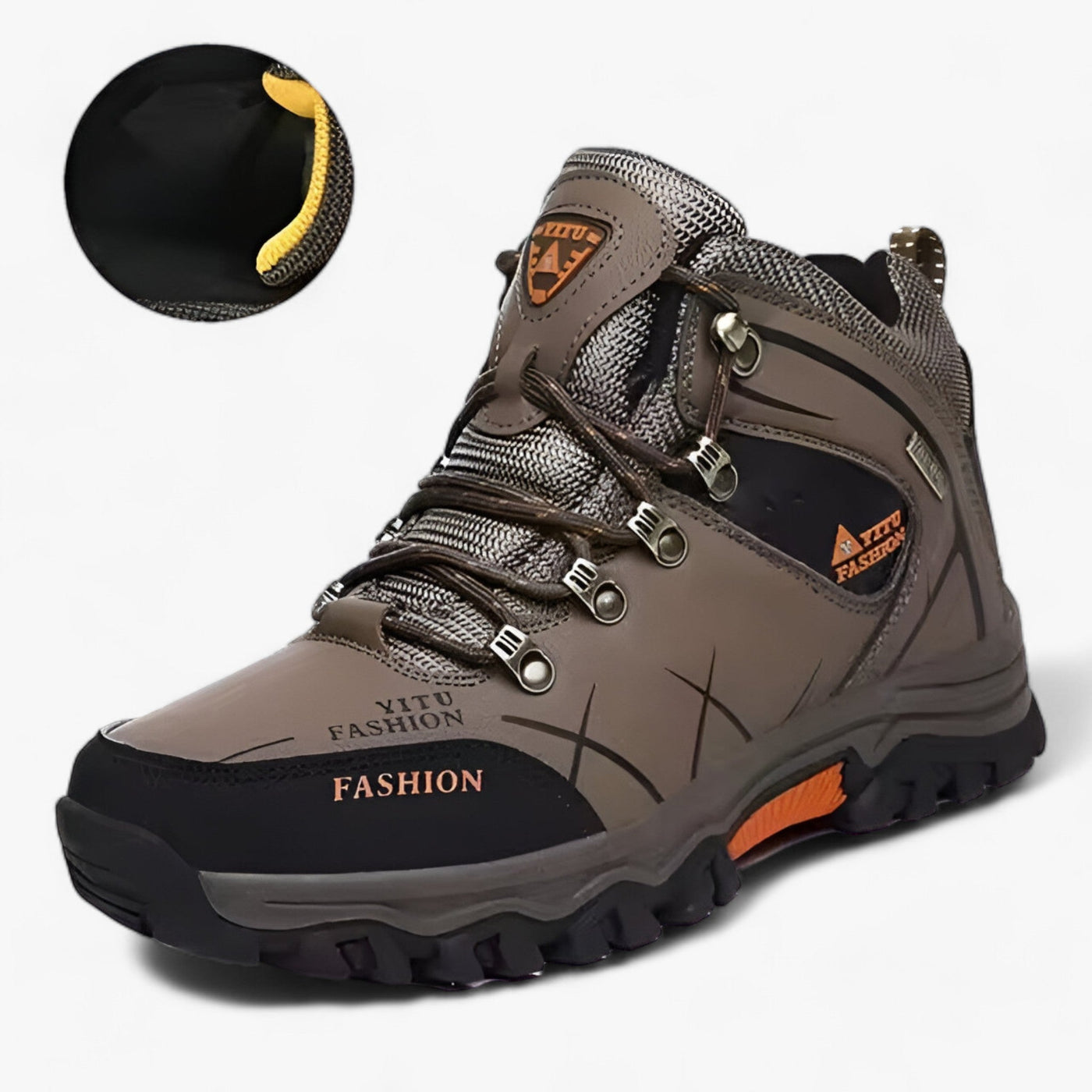 Elian - Bottes de neige en cuir Imperméables et chaudes pour l'hiver