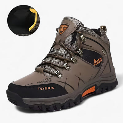 Elian - Bottes de neige en cuir Imperméables et chaudes pour l'hiver