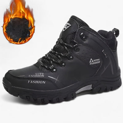 Elian - Bottes de neige en cuir Imperméables et chaudes pour l'hiver