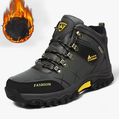 Elian - Bottes de neige en cuir Imperméables et chaudes pour l'hiver