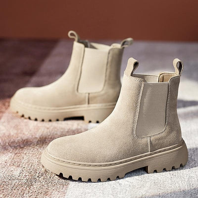 Love - Bottines en daim avec tige élastiquée