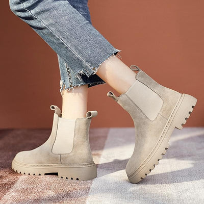 Love - Bottines en daim avec tige élastiquée