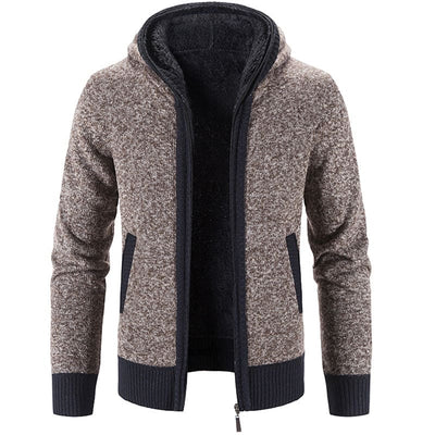 Jimena - Gilet homme en tricot épais avec fourrure et polaire