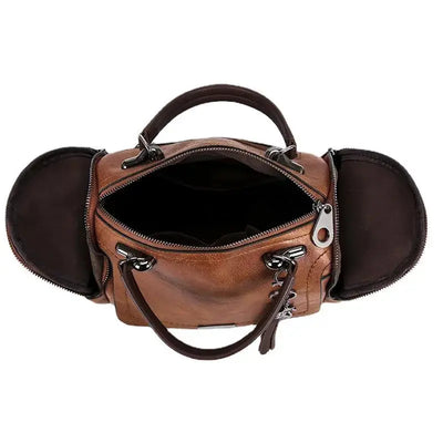 Eleanora - Sac à Main Spacieux en Cuir Souple avec Sangle et Fermeture Eclair