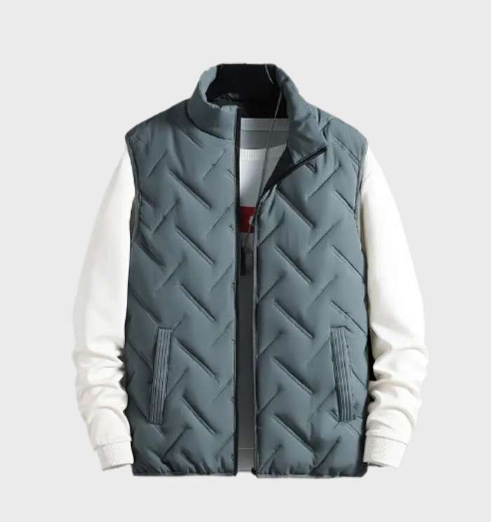 Atlas - Veste matelassée robuste, doublée de coton pour plus de chaleur et de confort, avec col montant et fermeture à glissière.