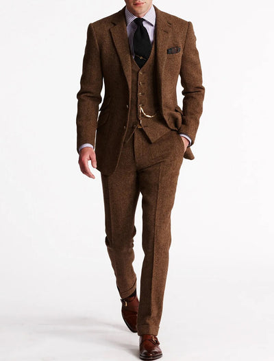 Brady - Costumes de smoking trois pièces en tweed traditionnel pour hommes