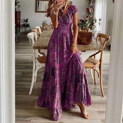 Bridget - Robe Boho - Manches courtes