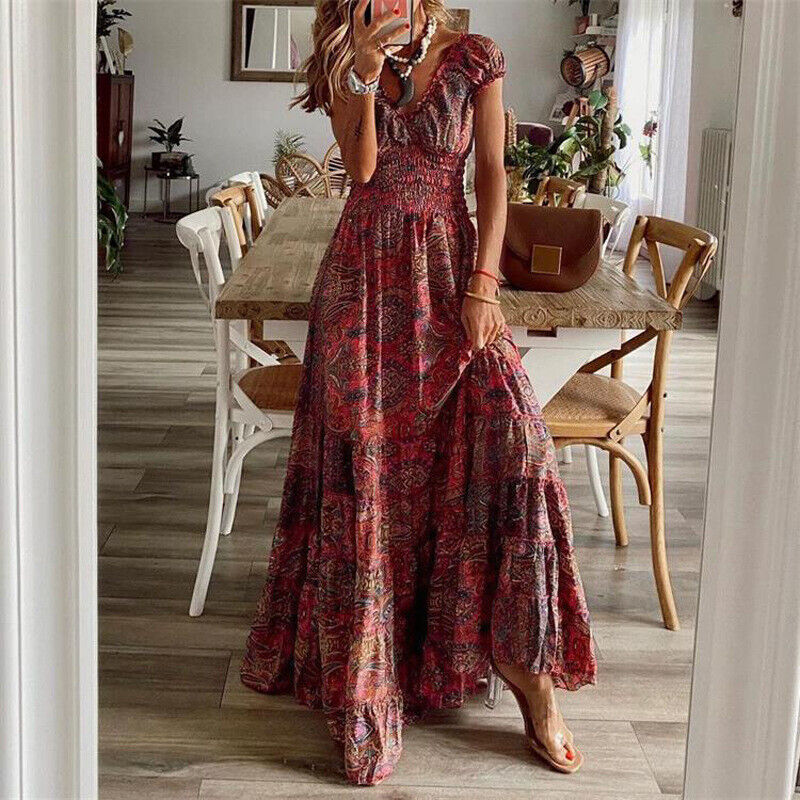Bridget - Robe Boho - Manches courtes