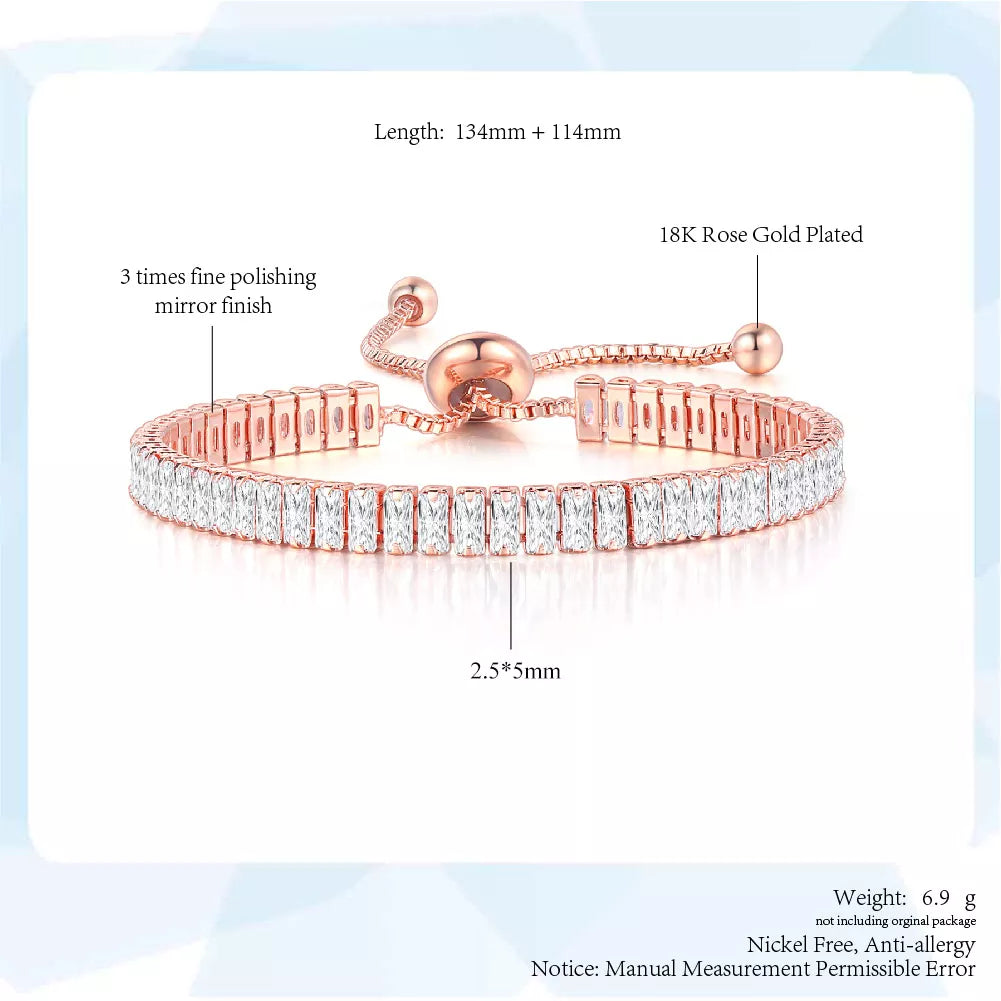 Gwen - Bracelet Roségouden avec taille réglable