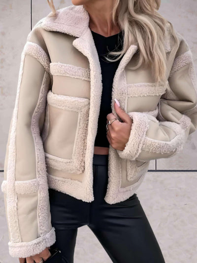 Riley - Manteau de laine chic avec col en fourrure