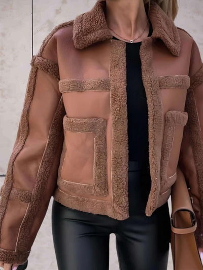 Riley - Manteau de laine chic avec col en fourrure