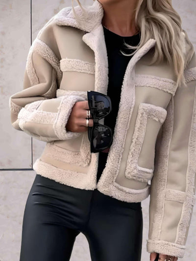 Riley - Manteau de laine chic avec col en fourrure