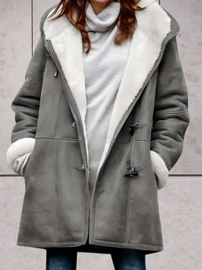 Autumn - Manteau d'hiver en imitation daim de luxe avec doublure en polaire