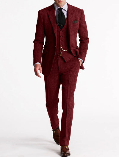 Brady - Costumes de smoking trois pièces en tweed traditionnel pour hommes