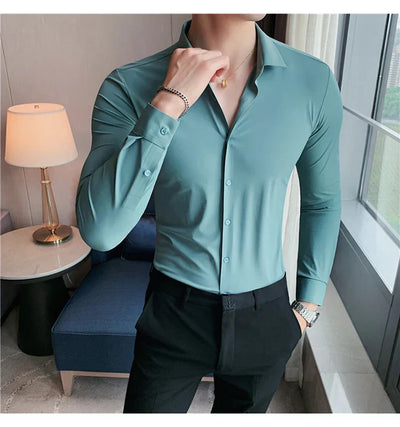 Albert - Chemise sans couture à haute élasticité pour hommes