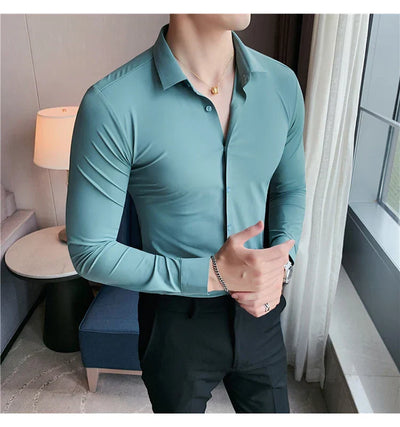 Albert - Chemise sans couture à haute élasticité pour hommes