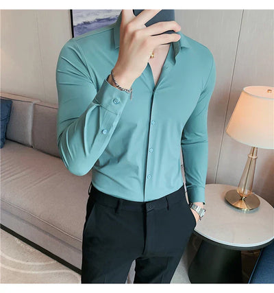 Albert - Chemise sans couture à haute élasticité pour hommes
