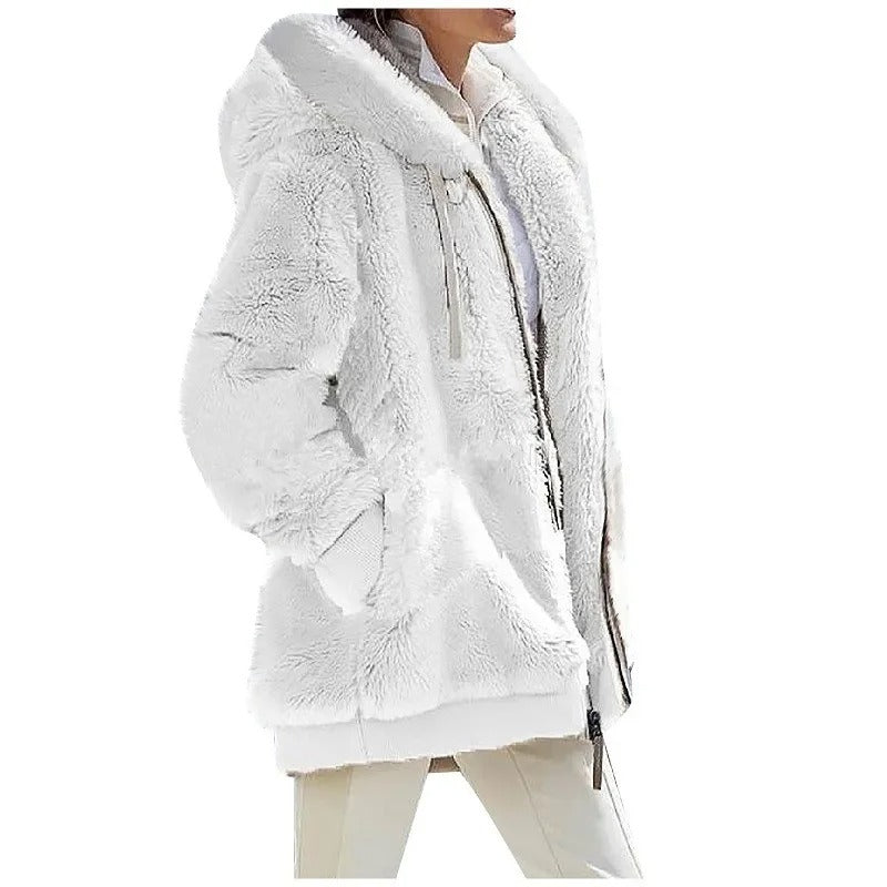 Veste polaire à capuche pour femmes