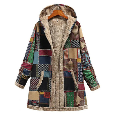 Veste longue à capuche Vintage pour femmes