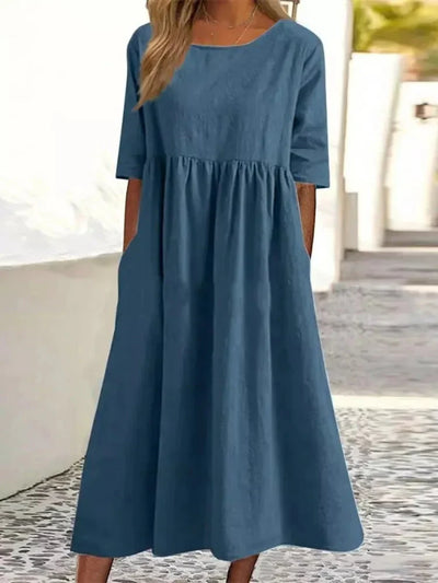 ELENA | Robe mi-longue élégante