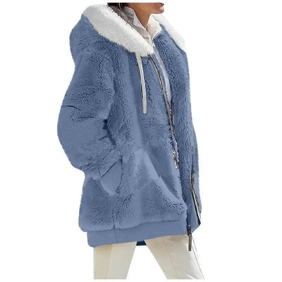 Veste polaire à capuche pour femmes