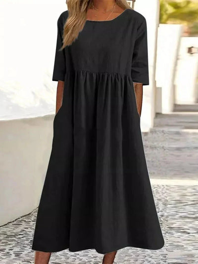 ELENA | Robe mi-longue élégante