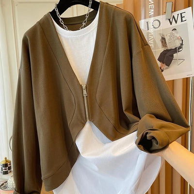 Amelia - Sweat-shirts à col rond et manches longues