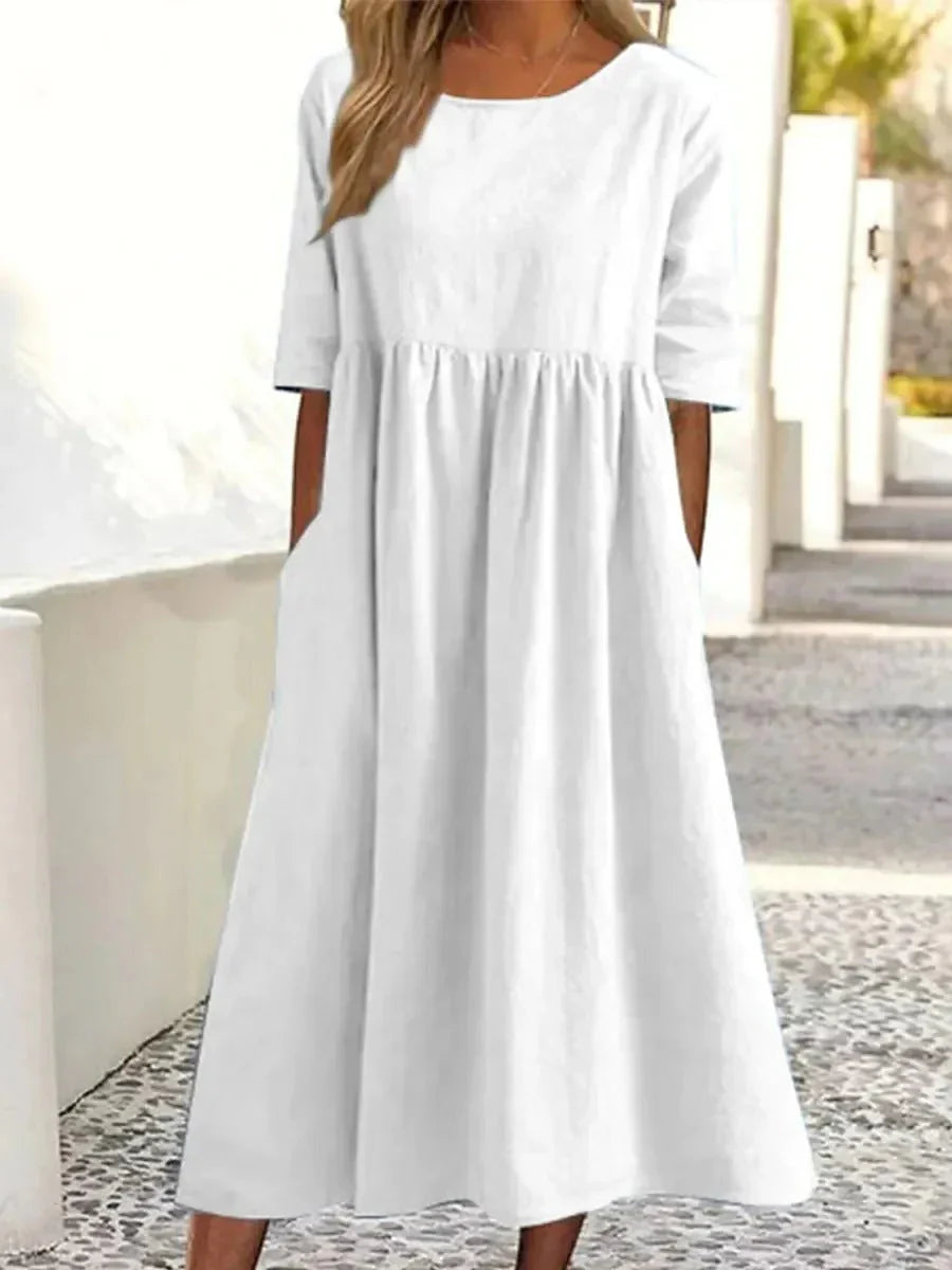 ELENA | Robe mi-longue élégante